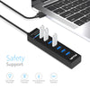 7-Port USB 3.0 Hub, IVETTO Data USB Hub Splitter with 3.3ft Long Cable for Laptop, PC, MacBook, Mac Pro, Mac Mini, iMac, Surface Pro and More