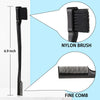 3 Pcs Slick Back Hair Brush Set Bristle Hair Brush Edge Control Brush Teasing Comb for Women Baby Kids' Black Hair (Black)