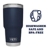 YETI Rambler 30 oz Stainless Steel Vacuum Insulated Tumbler w/MagSlider Lid, Navy