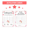 Birthday Party Games Set for Girls, Funny Girl Party Game, Girl Birthday Supplies, Activity, Includes Finish Her Phrase, Scattergories, 20 Double Sided Games Cards