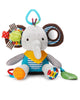 Skip Hop Bandana Buddies Baby Activity and Teething Toy with Multi-Sensory Rattle and Textures, Elephant