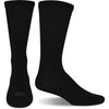 Doctor's Choice Diabetic Socks for Men, Seamless Crew Socks with Non-Binding Top, Provides Extra Comfort for Gout, 4-Pairs, Black, Large, Size 10-13