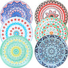 Farielyn-X 6 Pack Porcelain Dinner Plates - 10.5 Inch Diameter - Pizza Pasta Serving Plates Dessert Dishes - Microwave, Oven, and Dishwasher Safe, Scratch Resistant - Set of 6