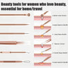 Pimple Popper Tool Kit, 6 Pcs Blackhead Remover Acne Needle Tools Set Removing Treatment Comedone Whitehead Popping Zit for Nose Face Skin Blemish Extractor Tool - Rose Gold