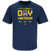 It's A Great Day in Michigan T-Shirt for Michigan College Fans (SM-5XL) (Navy Short Sleeve, Large)