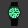 Gosasa Unisex Military Watches Sport Textile Nylon Strap Luminous Fashion Watch Analog Display Quartz Waterproof Casual Wristwatch (Green Luminous)