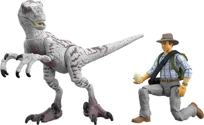 Mattel Jurassic World Mattel Jurassic Park III Hammond Collection Dr. Alan Grant & Velociraptor Pack, Raptor Egg Accessories