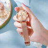 OLEVS Womens Watch Gift Set with Bracelet Rose Gold Minimalist Slim Casual Dress Analog Quartz Wrist Watches for Lady Female Waterproof Luminous Pink Face