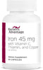 Bariatric Advantage Iron 45 mg with Vitamin C, Thiamin and Copper for Increased Absorption and Utilization, Easily Digestible for Gastric Bypass and Sleeve Gastrectomy Surgery Patients - 60 Count