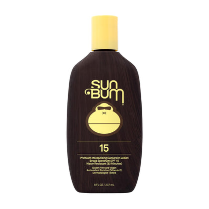 Sun Bum Original SPF 15 Sunscreen Lotion | Vegan and Hawaii 104 Reef Act Compliant (Octinoxate & Oxybenzone Free) Broad Spectrum Moisturizing UVA/UVB Sunscreen with Vitamin E | 8 oz