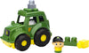 MEGA BLOKS John Deere Building Blocks Toy, Lil Tractor with 6 pieces, 1 Figure, Green, Fisher-Price Gift Ideas for Kids