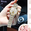 OLEVS Womens Watches Chronograph Luxury Diamond Dress Quartz White Wrist Watches Stainless Steel Waterproof Luminous