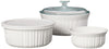 CorningWare French White 7-Pc Ceramic Bakeware Set with Lids, Chip and Crack Resistant Stoneware Baking Dish, Microwave, Dishwasher, Oven, Freezer and Fridge Safe