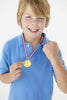 Caydo 24 Pieces Children's Gold Plastic Winner Award Medals, 1.38 Inch