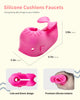 Mandoo Faucet Cover Bathtub Baby, Bath Spout Cover for Baby, Bath Faucet Cover for Kids, Tub Spout Cover Bathtub Faucet Cover Kids Safety, Protection Baby Universal Bath Silicone Toys Whale Pink