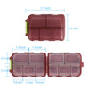 2PCS Travel Pill Organizer Box, Portable Pill Case, Pill Box Dispenser, with 10 Compartments for Different Medicines