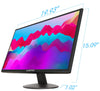 Sceptre 22 inch 75Hz 1080P LED Monitor 99% sRGB HDMI X2 VGA Build-In Speakers, Machine Black (E225W-19203R series)