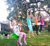 Cateam Swing seat Green for Kids and Adults with Length Control Hinge - 220lb/100kg Load - Ninja Slackline Ready - Triangle carabiners Included - Playground Swing Set Accessories Replacement