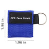 lsika-z 5pcs cpr face shield mask keychain ring emergency kit cpr face shields for first aid or cpr training (blue-5)