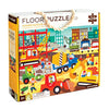 Petit Collage Floor Puzzle, Construction Site, 24-Pieces - Large Puzzle for Kids, Completed Construction Jigsaw Puzzle Measures 18 x 24 - Makes a Great Gift Idea for Ages 3+