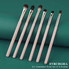 Eye Makeup Brush Set, 6 Pcs Professional Blending Eyeshadow Makeup Brushes for Concealer Eyebrows Eyeliner, Soft Hairs & Wood Handle