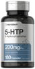 5HTP 200mg Capsules | 180 Capsules | Griffonia Simplicifolia | 5HTP Extra Strength Supplement | Non-GMO, Gluten Free | 5 Hydroxytryptophan | by Horbaach (Expiry 3/01/2027)