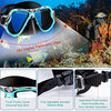 JARDIN Dry Snorkel Set, Panoramic Wide View Snorkel Mask, Anti-Fog Tempered Glass Diving Mask, Free Breathing& Easy Adjustable Strap Scuba Mask, Professional Snorkeling Gear for Adults (Black Teal)