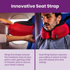 Cabeau Evolution S3 Travel Neck Pillow Memory Foam Neck Support, Adjustable Clasp, and Seat Strap Attachment - Comfort On-The-Go with Carrying Case for Airplane, Train, and Car (Steel Grey)