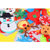 Max Fun DIY Felt Christmas Tree Set Plus Tic-Tac-Toe Games for Kids Toddlers Wall Hanging Decorations Felt Craft Kits for Xmas Gifts Party Favors