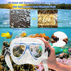 Kids Snorkeling Set with Fins Anti Leak Snorkeling Gear for Kids with Adjustable Flippers, Youth Junior Full Dry Snorkel Set Swimming Goggles with Nose Cover Diving Mask Scuba with Bag, 5-14 Yrs