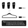 Trgowaul Thin Velvet Hangers Clips, Strong Finger Clips Perfect for Pants (20pc, Black)