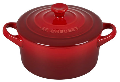 Le Creuset Stoneware Mini Round Cocotte, 8 oz., Cerise