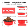 collapsible pet bowl- large size (1000ml) |portable water bowl|foldable silicone bowl | lightweight and travel friendly for hiking, walking & camping (red)