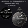 SIBOSUN Groomsman for Wedding or Proposal - Engraved to My Groomsmen Pocket Watch - Personalized for Best Man Pocket Watches Black