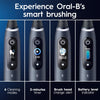 Oral-B iO Series 8 Electric Toothbrush with 2 Replacement Brush Heads and Travel Case, Rechargeable Toothbrush, Black Onyx