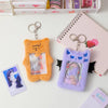 Tooe 3 Inch Kpop Photocard Holder Keychain Y2K Kawaii Korean Cardholder Plush Devil Cover Cute Aesthetic Protective Photo Sleeve