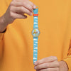 Swatch Simpsons Watch Blue Unisex Casual Bio-sourced Quartz Sweet Embrace