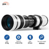 JINTU 420-1600mm 800mm f/8.3 Manual Zoom Telephoto Lens + T-Mount for Canon EOS DSLR Cameras 4000D 2000D 1200D T7 T7i T6 T6i T5 T5i SL2 80D 77D 700D 70D 60D 50D 5D 6D 7D 600D 550D White