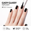 GAOY 16ml 2 Pcs Glassy Gel Top Coat and Base Coat Set,No Wipe Foundation Combination for UV Light Cure Nail Polish