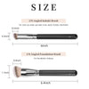 Kugge Under Eye Concealer Brush & Foundation Brush for Liquid Makeup, 2PCS Dense Synthetic Angled Kabuki Blending Makeup Brush, for Liquid, Cream and Setting Powder