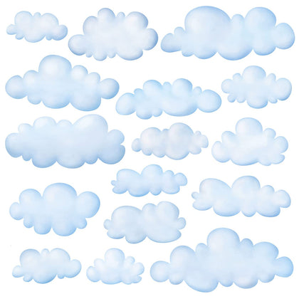 DECOWALL DS9-1702 Clouds Kids Wall Stickers Wall Decals Peel and Stick Removable Wall Stickers for Kids Nursery Bedroom Living Room décor