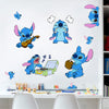 AOLIGL Lilo and Stitch Wall Stickers Disney Cartoon Wall Decals DIY Peel and Stick Vinyl Wall Decor for Kid Girls Boys Bedroom Living Room House Fun (Size: 17.8×23.7 inch)