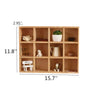 Bernese 12-Slot Rustic Wood Floating Shelves,Rustic Wood Wall Shelves - Small Item Display Unit - Memorabilia Holder