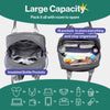 BabbleRoo Diaper Bag Backpack - Multi function Waterproof Diaper Bag, Travel Essentials Baby Tote with Changing Pad, Stroller Straps & Pacifier Case - Unisex, Dark Gray