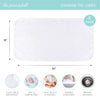 The Peanutshell Waterproof Diaper Changing Pad Liners | 4 Pack Set for Changing Pad, Bassinet or Crib | Washable & Reusable