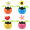 4 Solar Dancing Butterfly Toy Solar Powered Dancing Sun Flower in Colorful Pots Swinging Heart Flip Flap Animated Bobblehead Dancer Window Rose Sun Catcher Car Dashboard Decor Portable Suncatchers