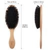 BLACK EGG Boar Bristle Hair Brush for Women Men Kid, Soft Natural Bristles Brush for Thin and Fine Hair, Restore Shine and Texture, Set includes Bamboo comb and 3 hair ties