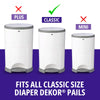 COMFICOVE Refills Compatible with DEKOR CLASSIC Diaper Pails | 8 Pack | Extra Thick Diaper Pail Refill Liners | Fresh Powder Scent | Easy to Replace and Dispose of Diaper Bag | Odorless Baby Diapers Disposal