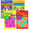 Crossword Sudoku Travel Size Puzzle Books for Adults Seniors Super Set ~ Bundle of 4 Travel Crossword and Sudoku Puzzle Books (Over 330 Puzzles Total)