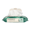 The Honest Company Plant-Based Flushable Wipes | 99% Water, Hypoallergenic, EWG Verified, Safe to Flush | Fragrance Free, 42 Count